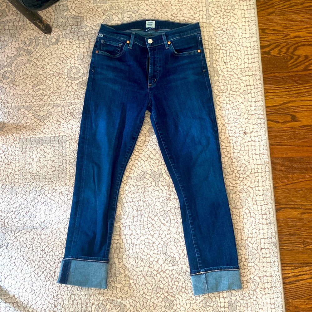 Size 28 premium vintage straight leg jean. Only worn once or twice.
